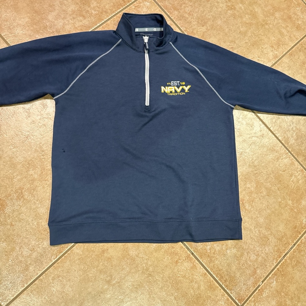 Navy Blue Quarter-Zip Sweatshirt